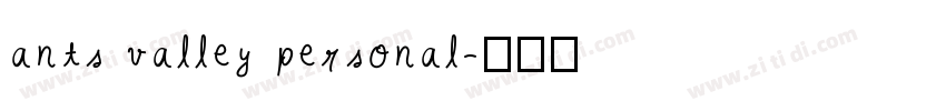 ants valley personal字体转换